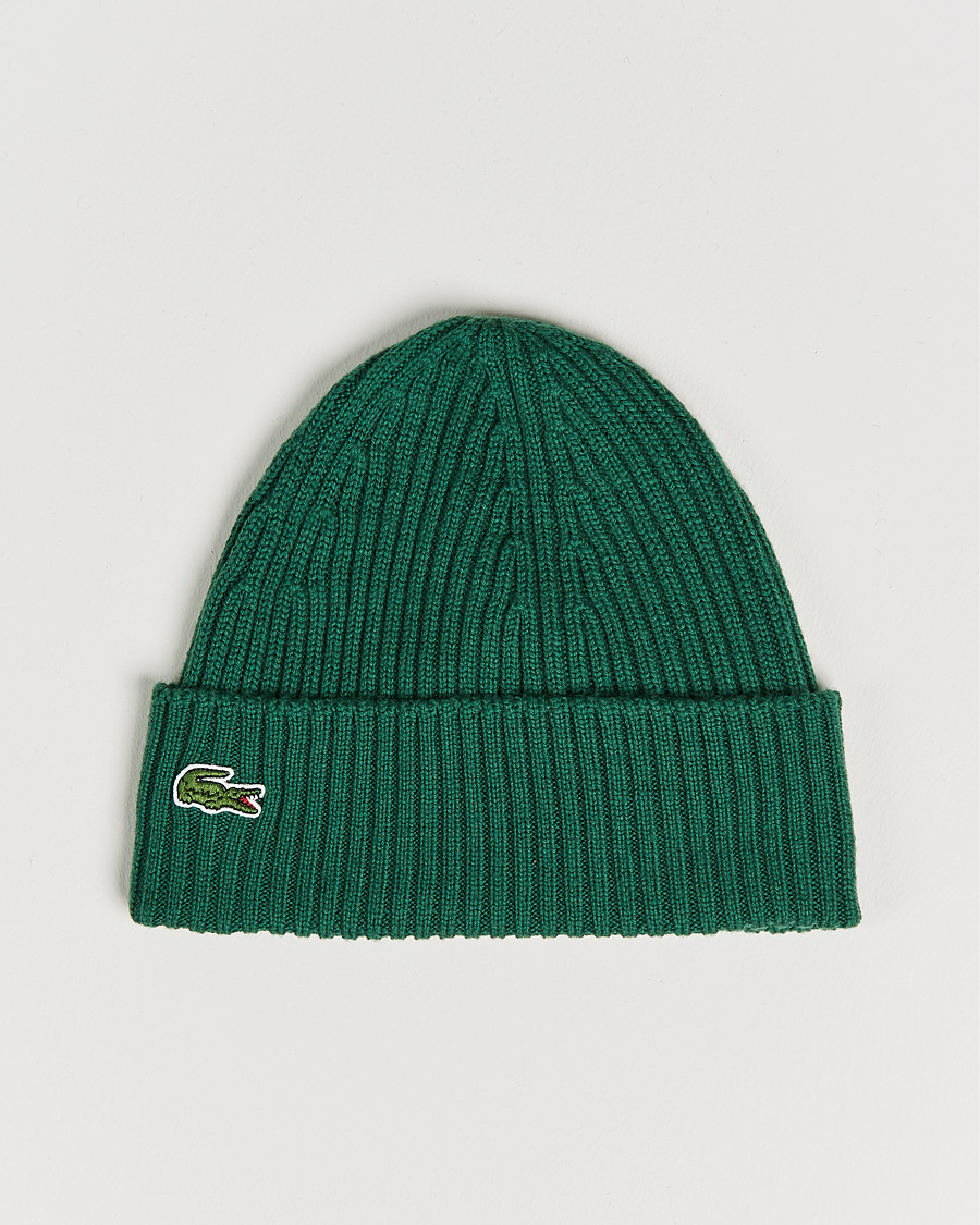 Mies | Lacoste Wool Knitted Beanie Green | Lacoste | Wool Knitted Beanie Green
