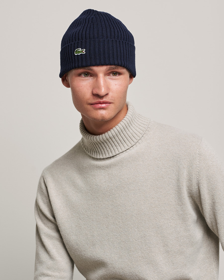 Mies |  | Lacoste | Wool Knitted Beanie Navy 