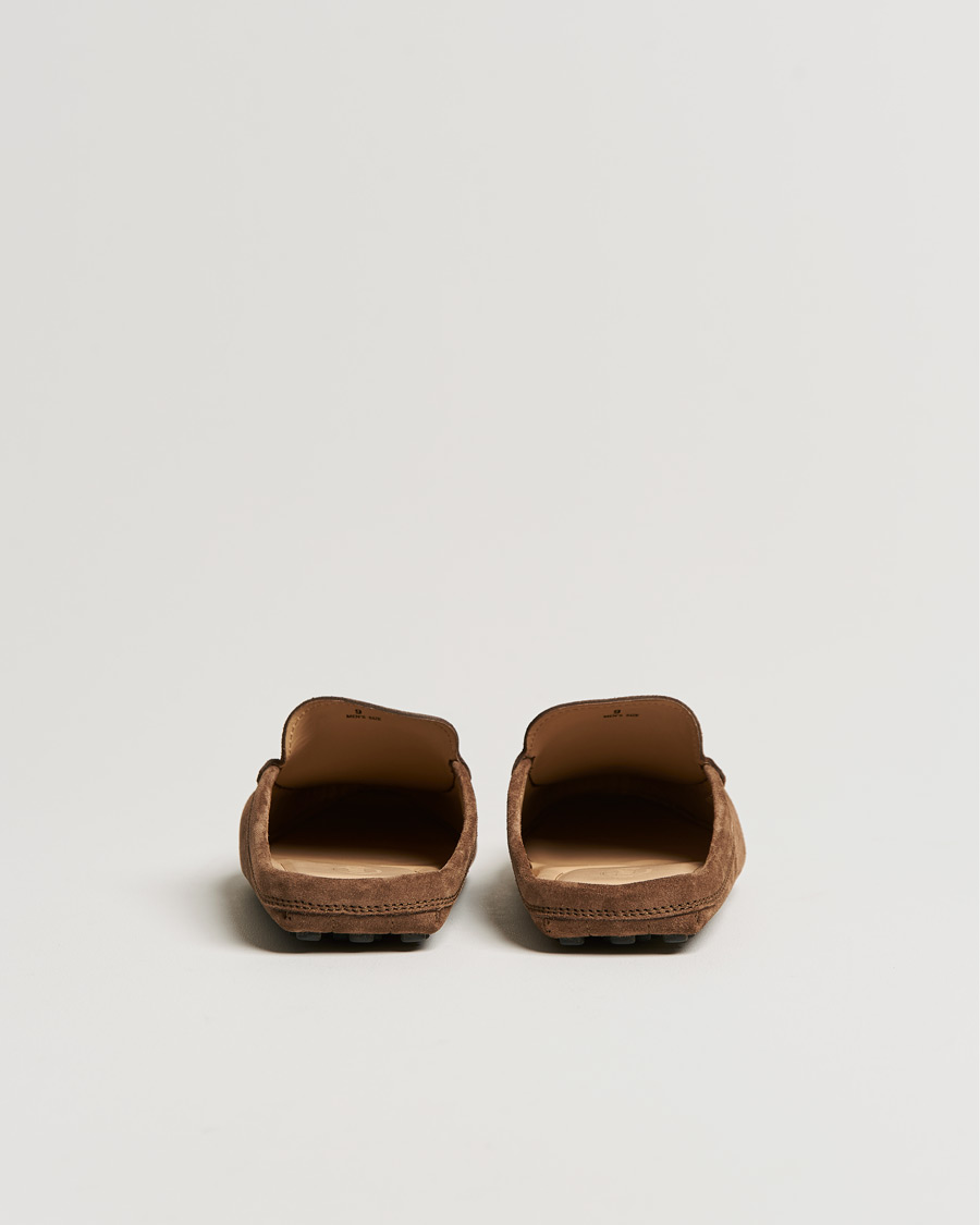 Mies | Tod's Gommino Slippers Dark Brown Suede | Tod's | Gommino Slippers Dark Brown Suede