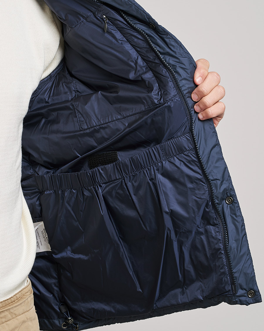 Mies | Takit | Woolrich | Microfiber Sierra Padded Jacket Melton Blue