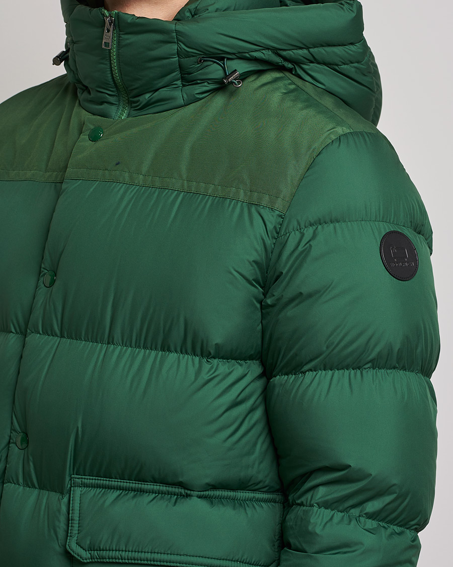 Mies | Takit | Woolrich | Microfiber Sierra Padded Jacket Waxed Green