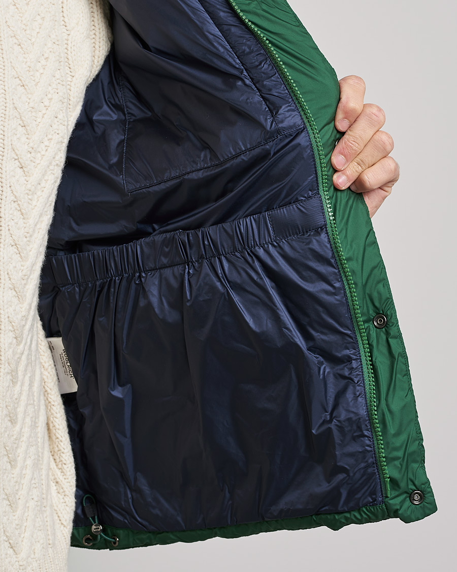 Mies | Takit | Woolrich | Microfiber Sierra Padded Jacket Waxed Green