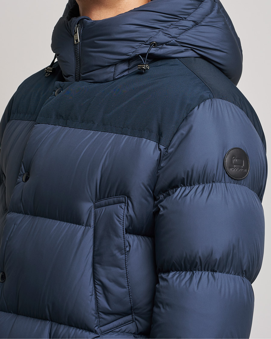 Mies | Takit | Woolrich | Microfiber Sierra Padded Parka Melton Blue