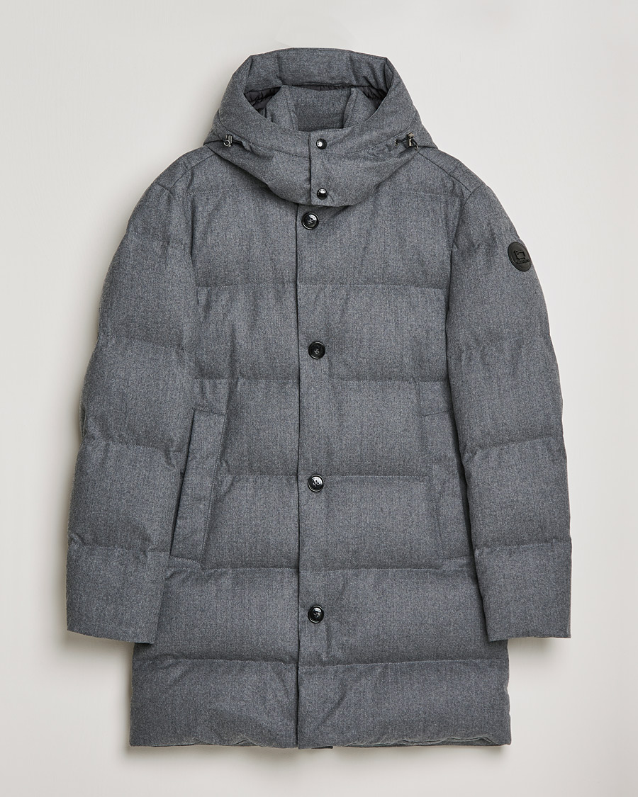 Mies | Takit | Woolrich | Luxe Long Parka Medium Grey Melange