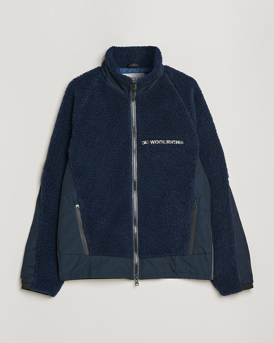 Miehet |  | Woolrich | Sherpa Hybrid Jacket Melton Blue