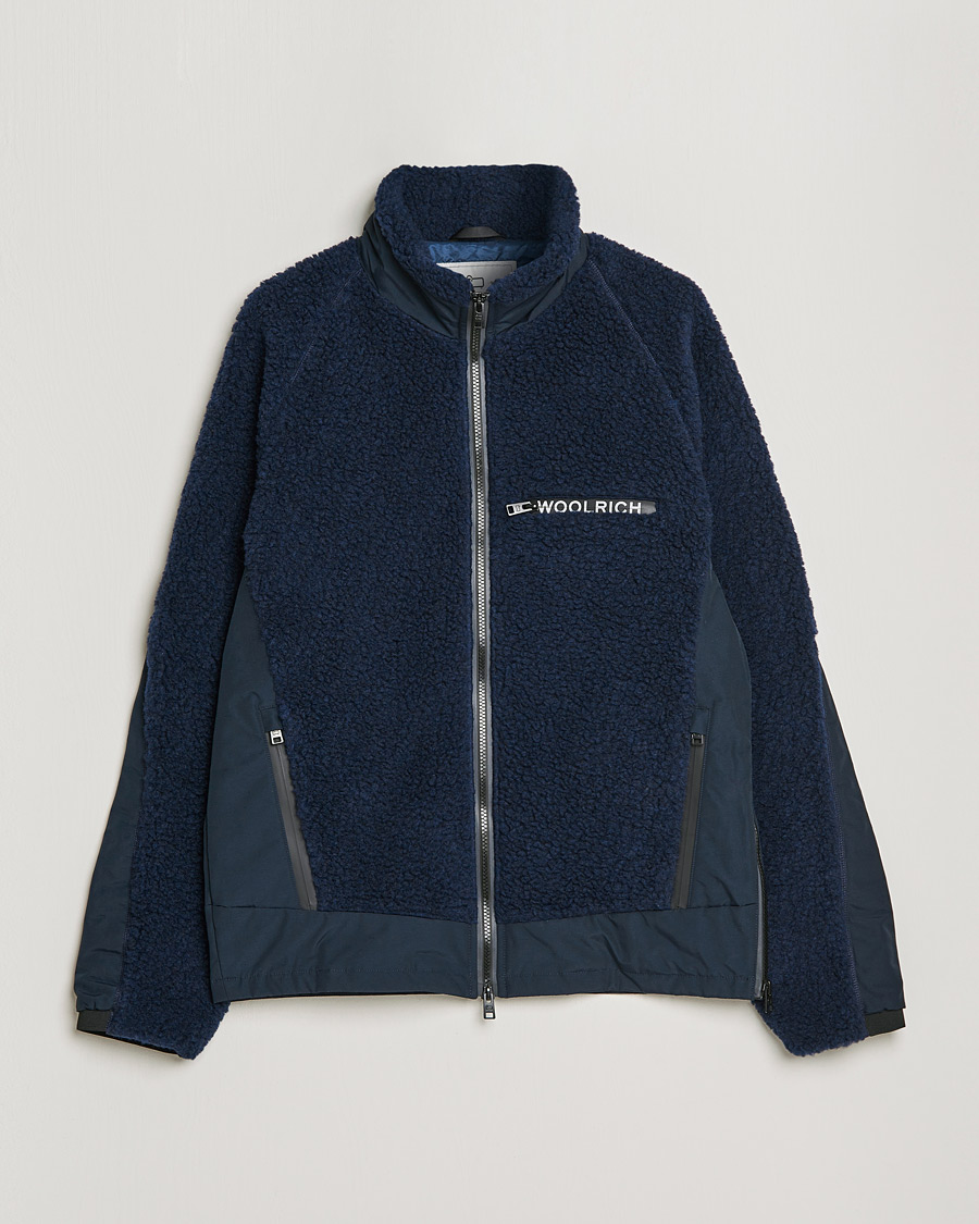 Mies | Takit | Woolrich | Sherpa Hybrid Jacket Melton Blue