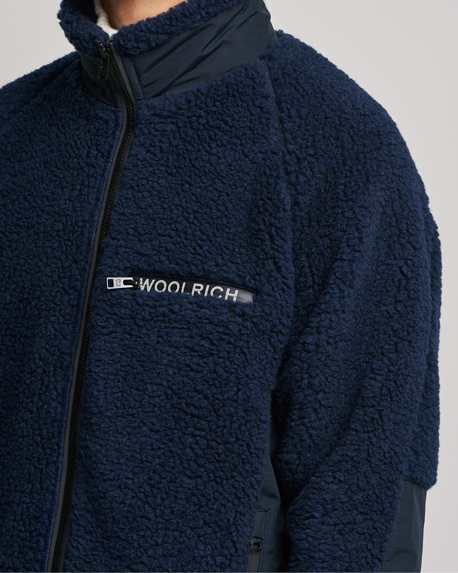 Mies | Takit | Woolrich | Sherpa Hybrid Jacket Melton Blue