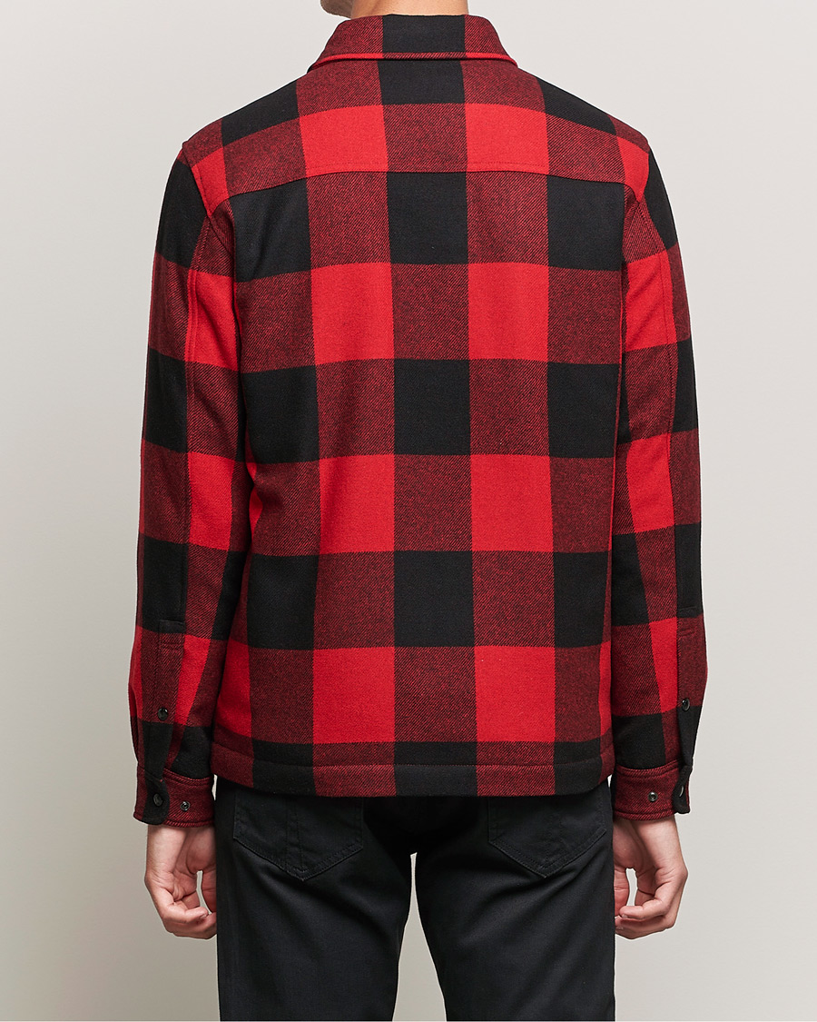 Mies | Kauluspaidat | Woolrich | Alaskan Wool Padded Overshirt Red Buffalo