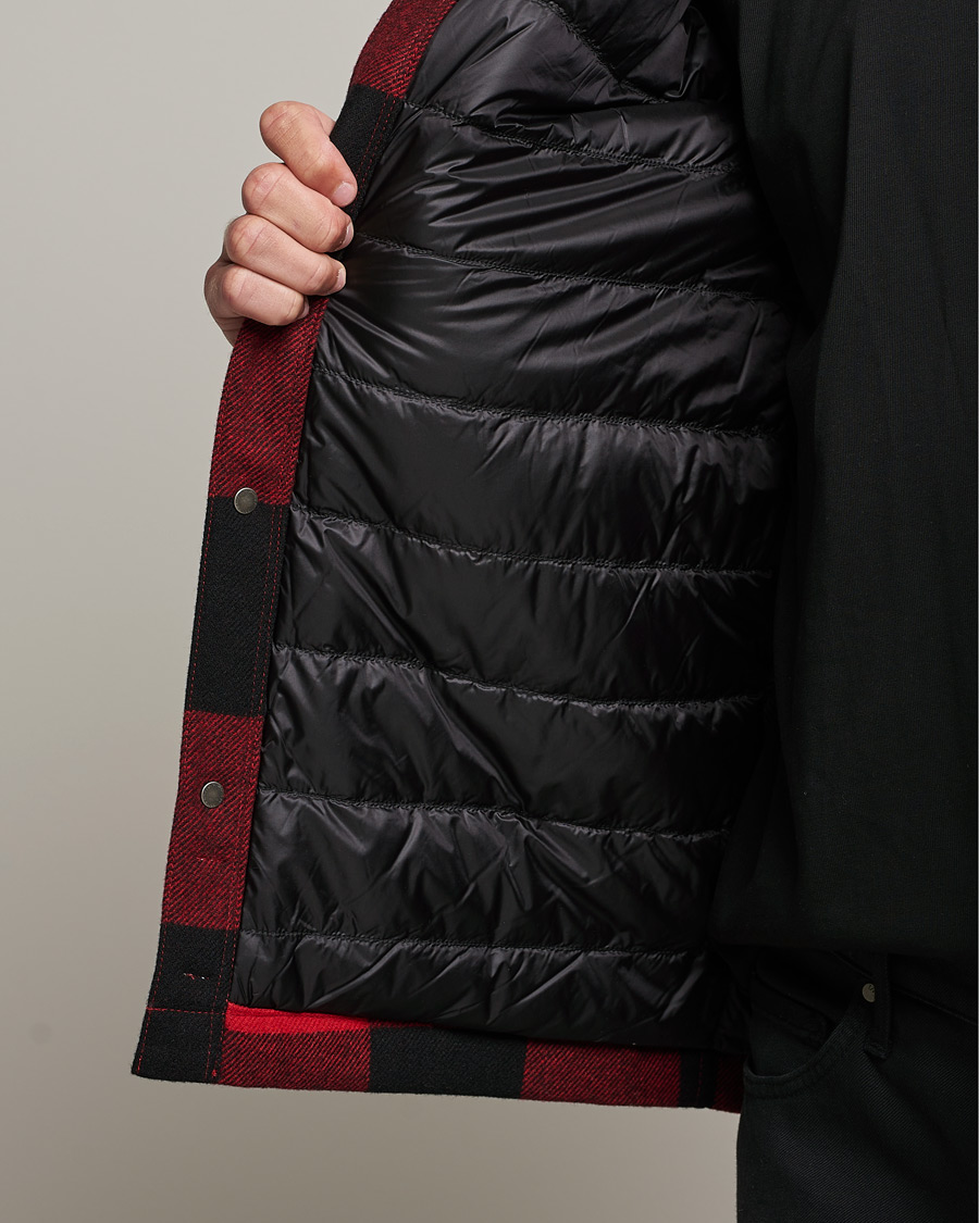 Mies | Kauluspaidat | Woolrich | Alaskan Wool Padded Overshirt Red Buffalo