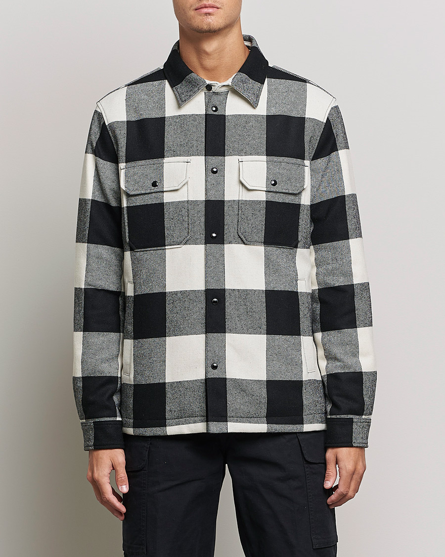 Mies | Kauluspaidat | Woolrich | Alaskan Wool Padded Overshirt White Buffalo