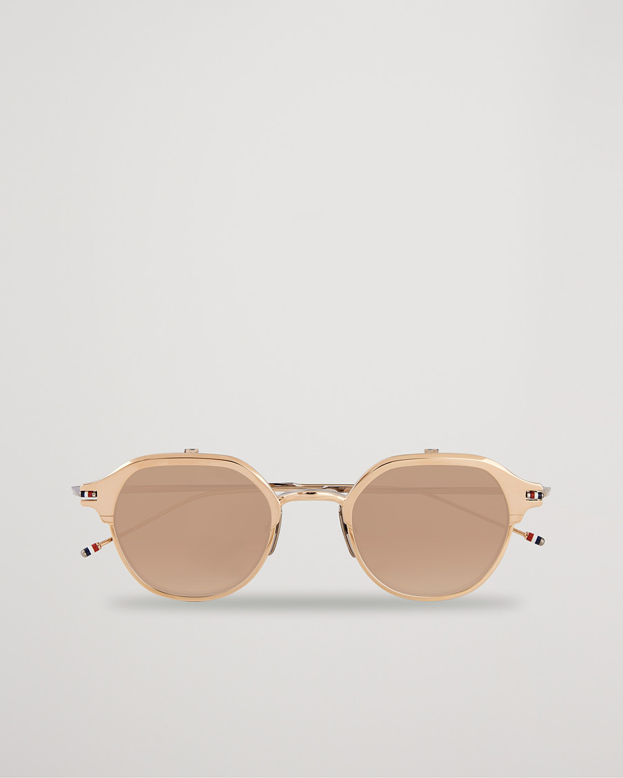 Mies | Aurinkolasit | Thom Browne | TB-S812 Flip-Up Sunglasses White Gold/Silver