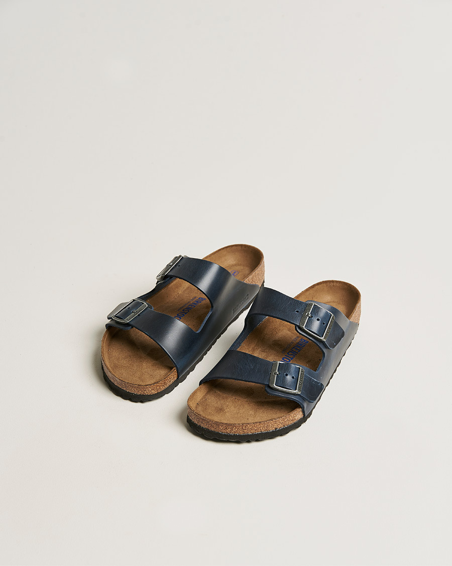 Mies | Sandaalit ja tohvelit | BIRKENSTOCK | Arizona Soft Footbed Blue Oiled Leather