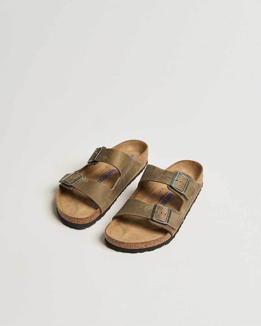 Mies | Sandaalit ja tohvelit | BIRKENSTOCK | Arizona Soft Footbed Faded Khaki Oiled Leather