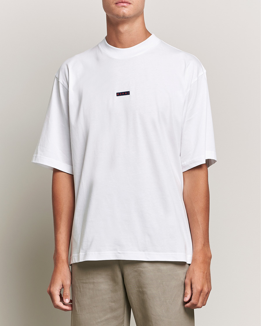 Mies | T-paidat | Marni | Logo Applied T-Shirt White