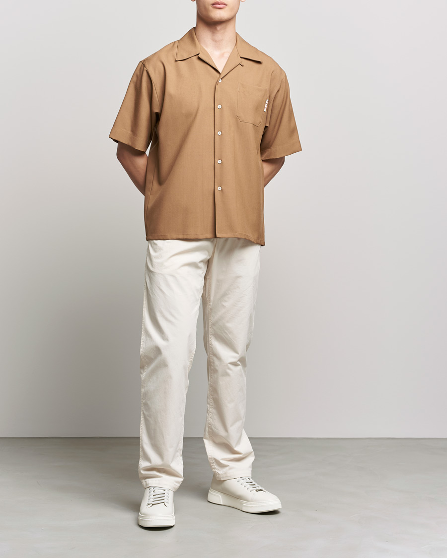 Mies | Kauluspaidat | Marni | Tropical Wool Bowling Shirt Beige