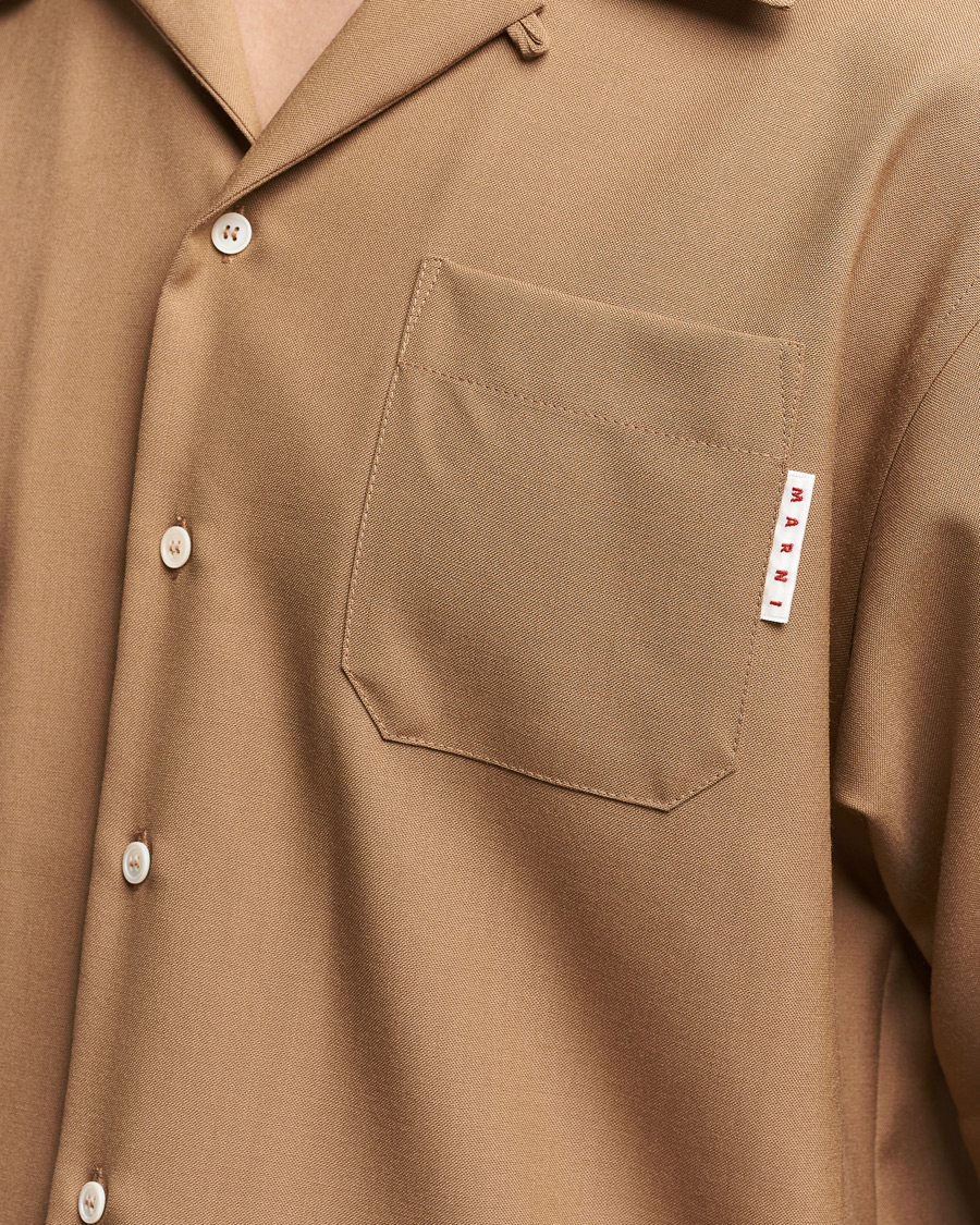 Mies | Kauluspaidat | Marni | Tropical Wool Bowling Shirt Beige