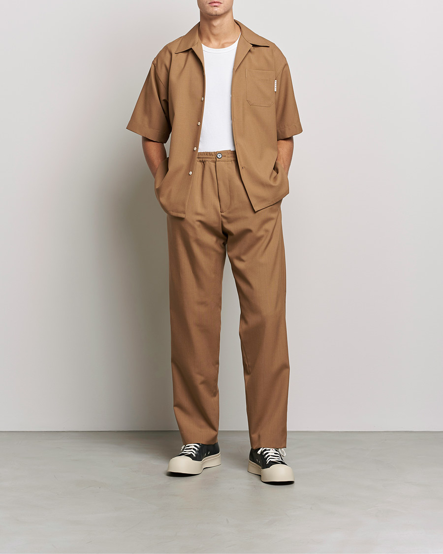 Mies | Housut | Marni | Tropical Wool Trousers Beige