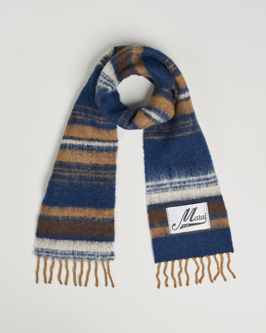 Mies | Marni Wool/Alpaca Scarf Navy/Beige | Marni | Wool/Alpaca Scarf Navy/Beige