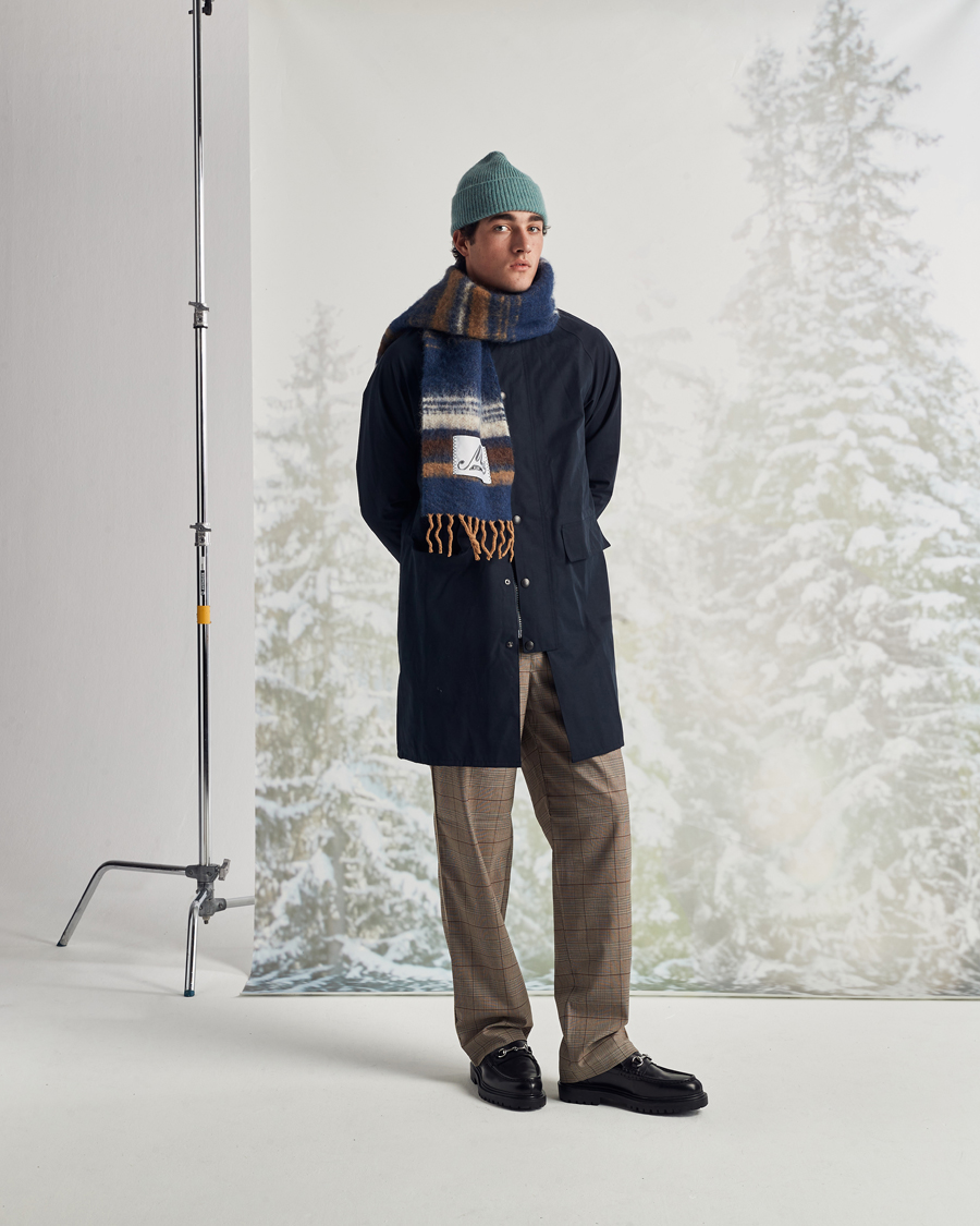 Mies | Marni Wool/Alpaca Scarf Navy/Beige | Marni | Wool/Alpaca Scarf Navy/Beige