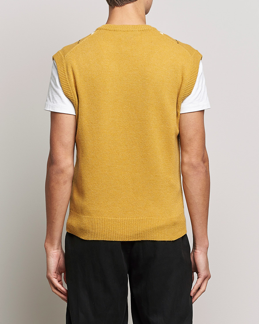 Mies | Puserot | Marni | Shetland Argyle Knit Vest White/Yellow