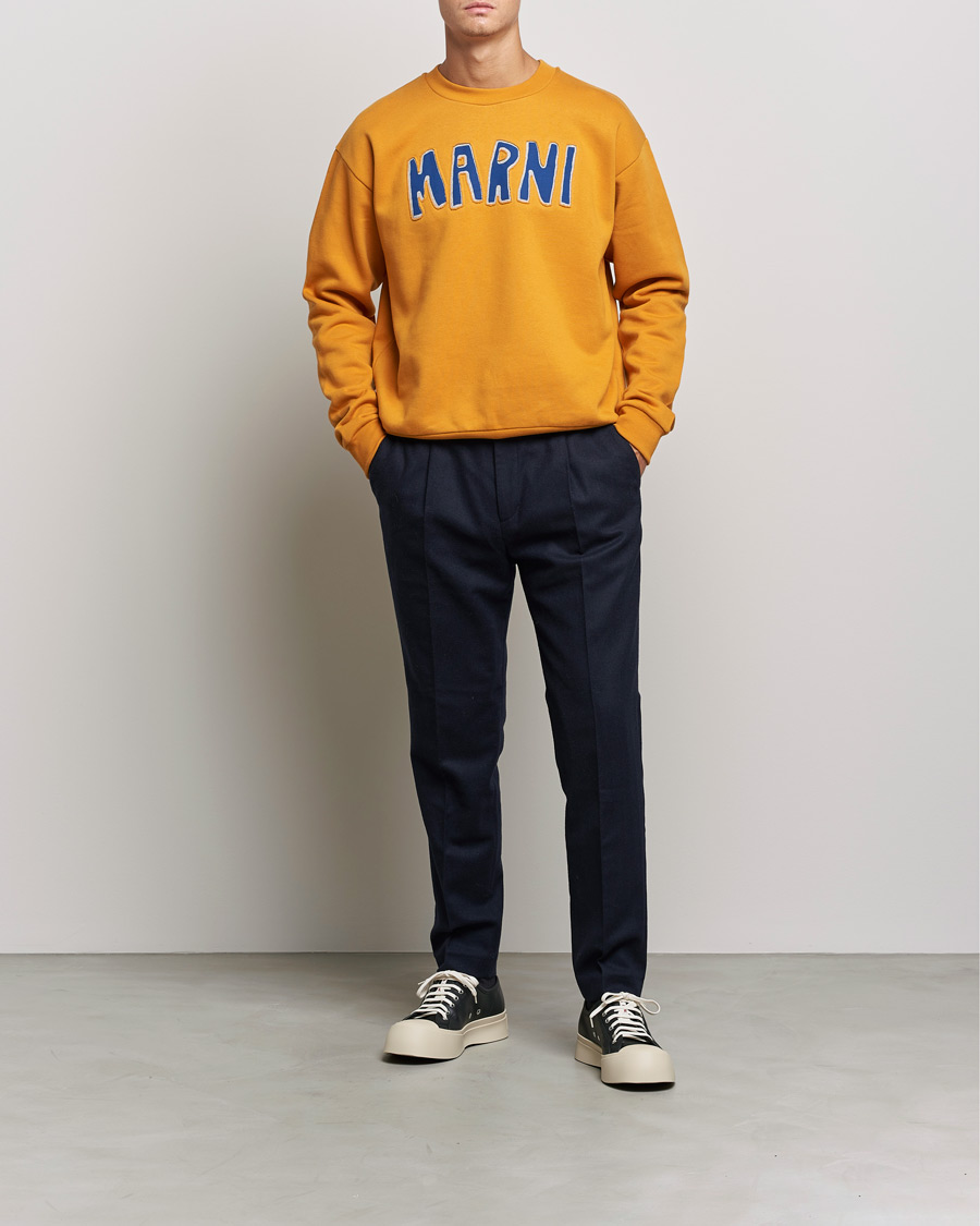 Mies | Puserot | Marni | Brushed Logo Sweatshirt Yellow