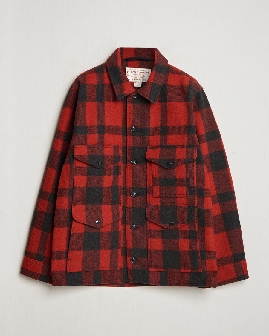 Mies | Takit | Filson | Mackinaw Wool Cruiser Red/Black Plaid