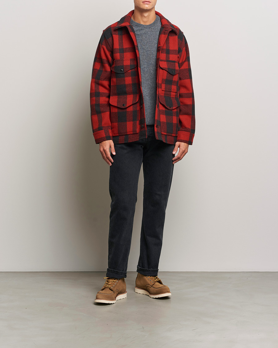 Mies | Takit | Filson | Mackinaw Wool Cruiser Red/Black Plaid