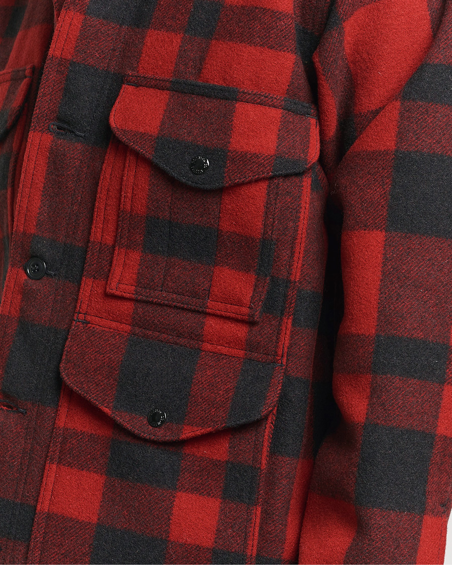 Mies | Takit | Filson | Mackinaw Wool Cruiser Red/Black Plaid