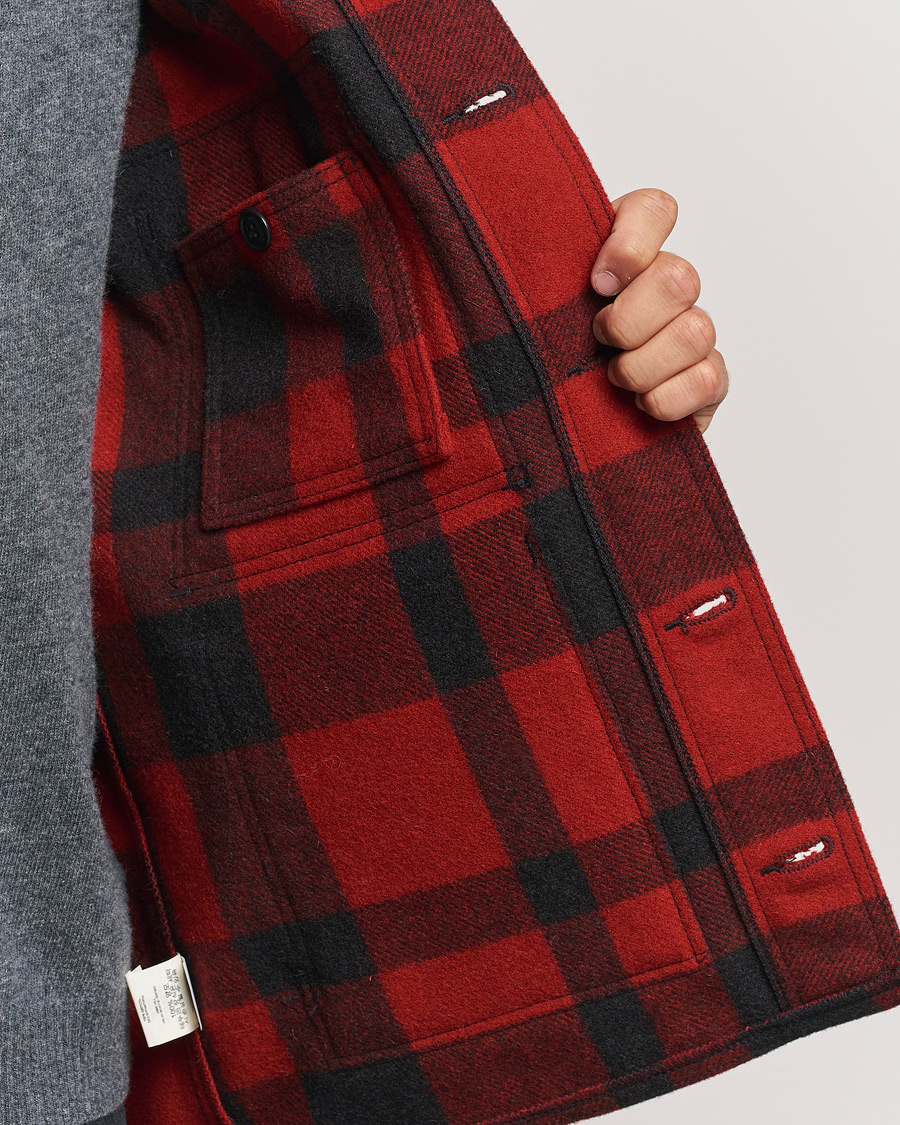 Mies | Takit | Filson | Mackinaw Wool Cruiser Red/Black Plaid