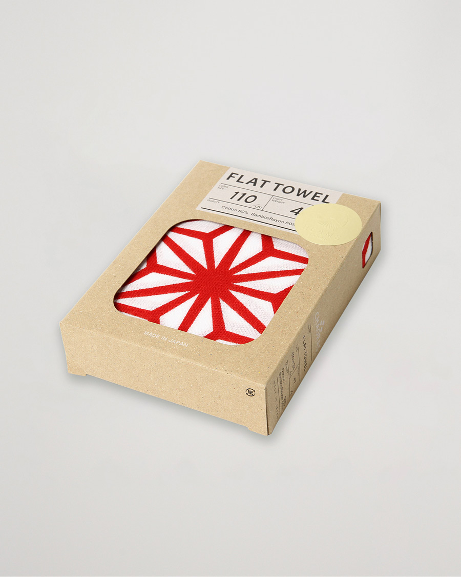 Mies | Beams Japan Chaoras Hand Towel White/Red | Beams Japan | Chaoras Hand Towel White/Red