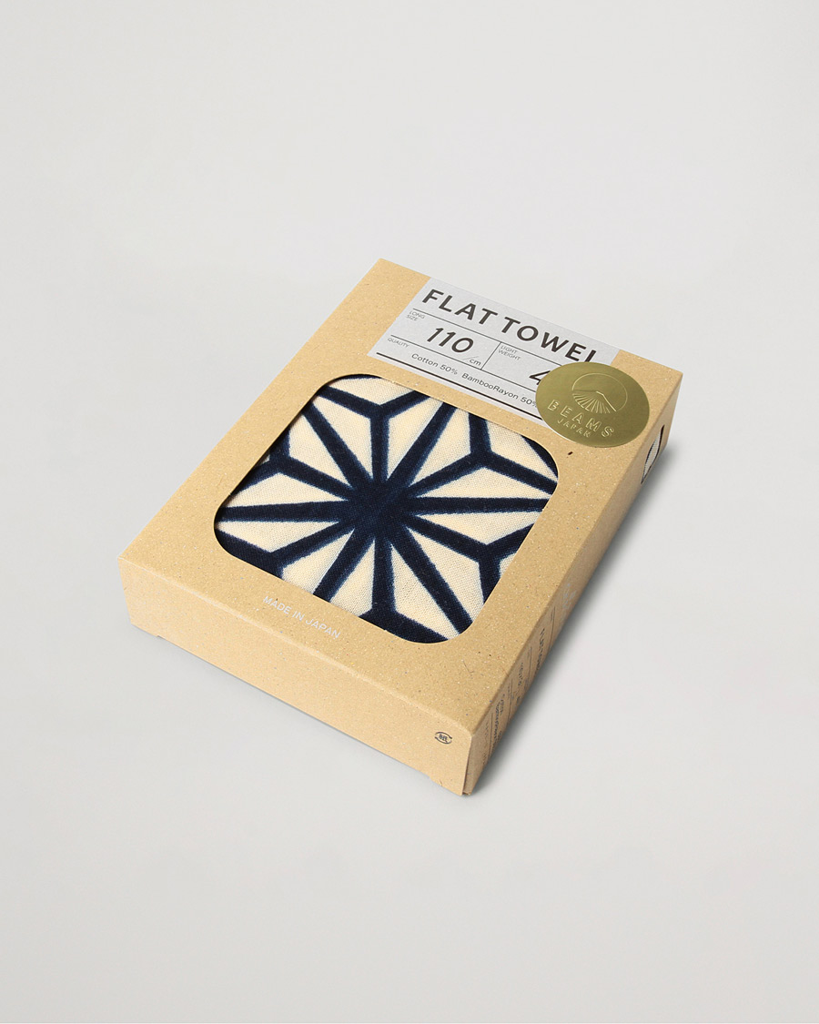 Mies | Beams Japan Chaoras Hand Towel White/Navy | Beams Japan | Chaoras Hand Towel White/Navy