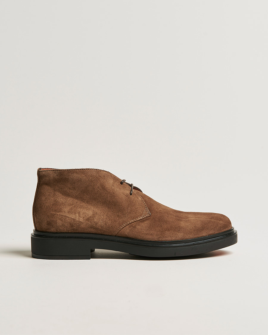 Mies | Santoni Wembley Desert Boot Brown Suede | Santoni | Wembley Desert Boot Brown Suede