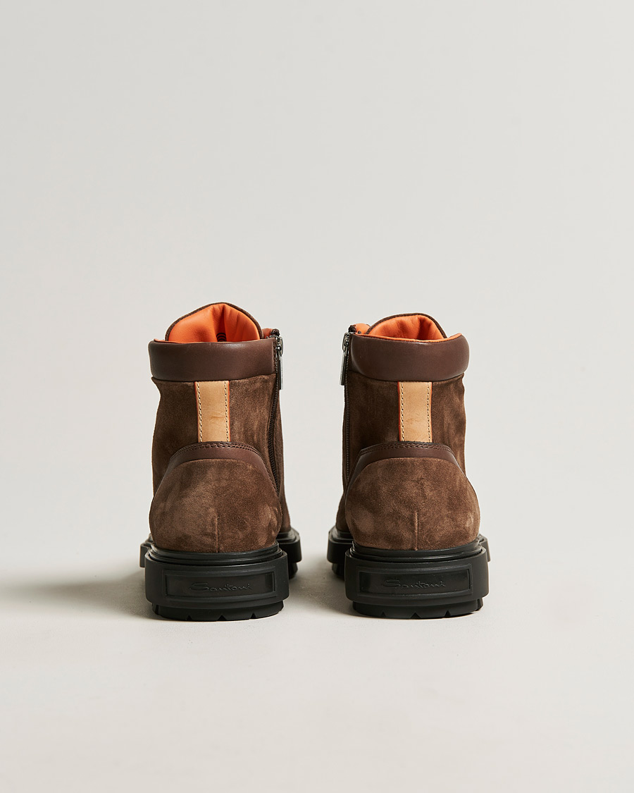 Mies | Santoni Winter Boot Dark Brown Suede | Santoni | Winter Boot Dark Brown Suede