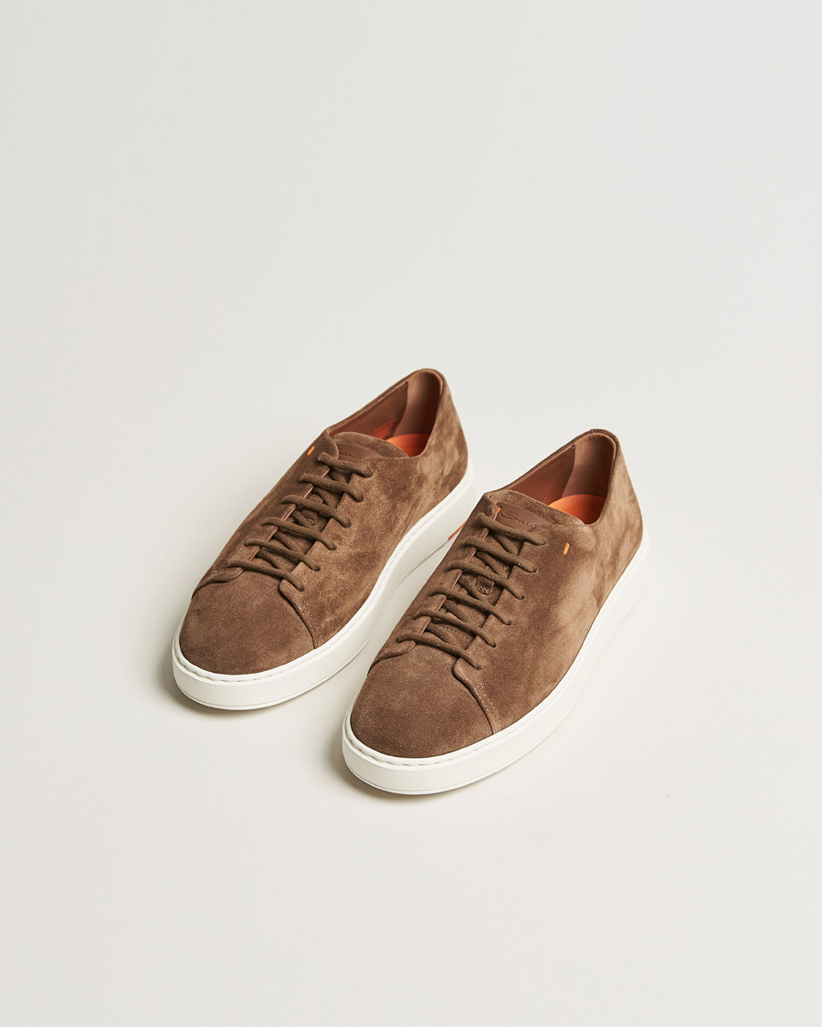 Mies | Alennusmyynti kengät | Santoni | Cleanic Sneakers Dark Brown Suede