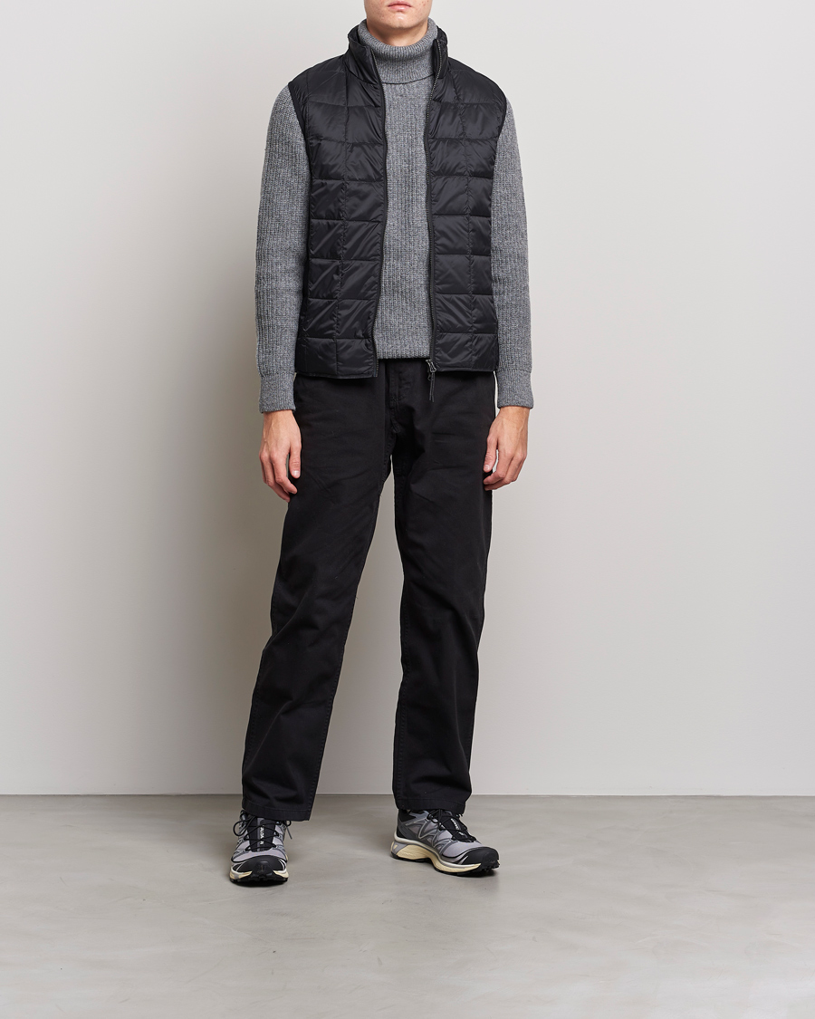Mies | TAION | TAION | High Neck Full Zip Lightweight Down Vest Black