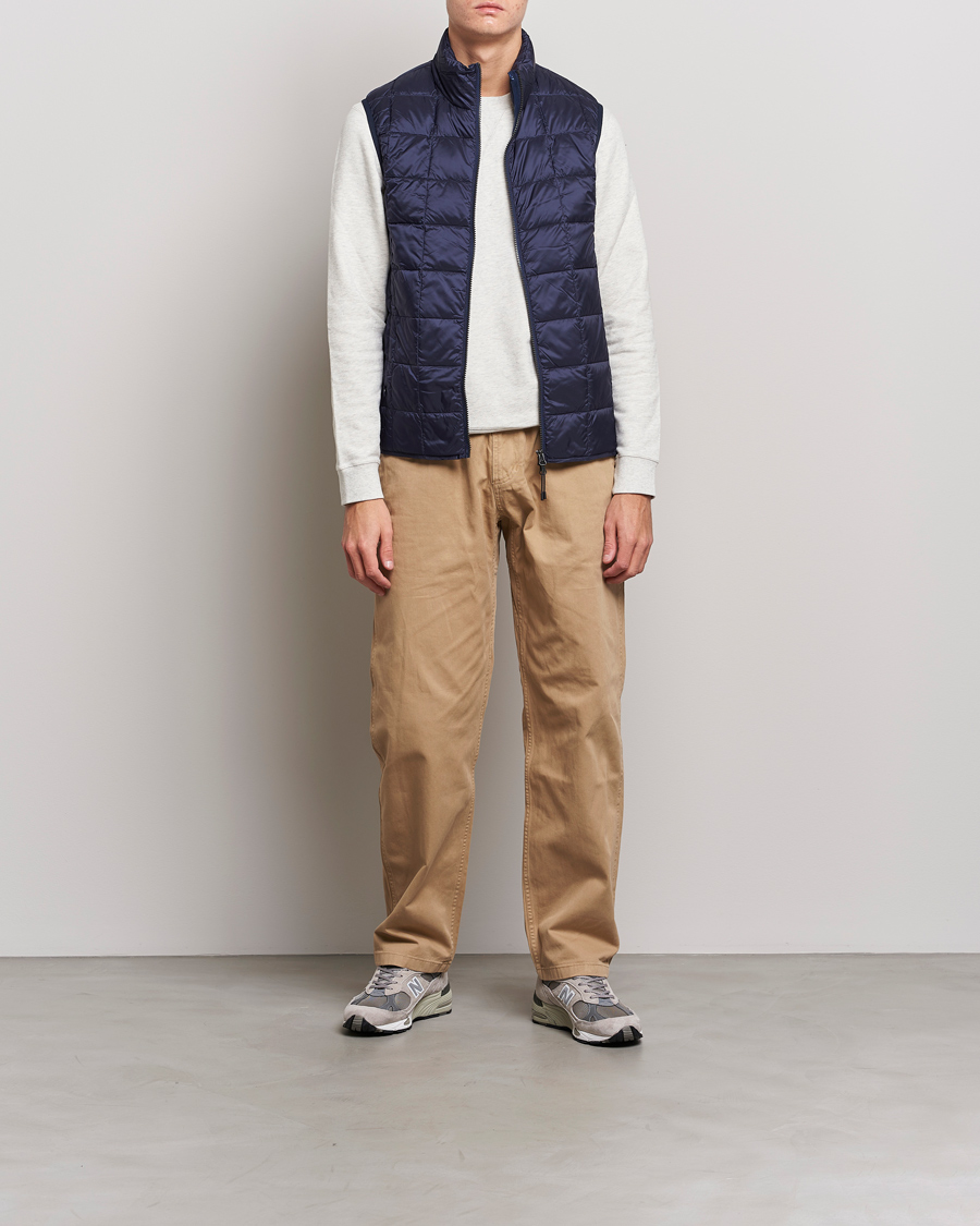 Mies | TAION | TAION | High Neck Full Zip Lightweight Down Vest Navy
