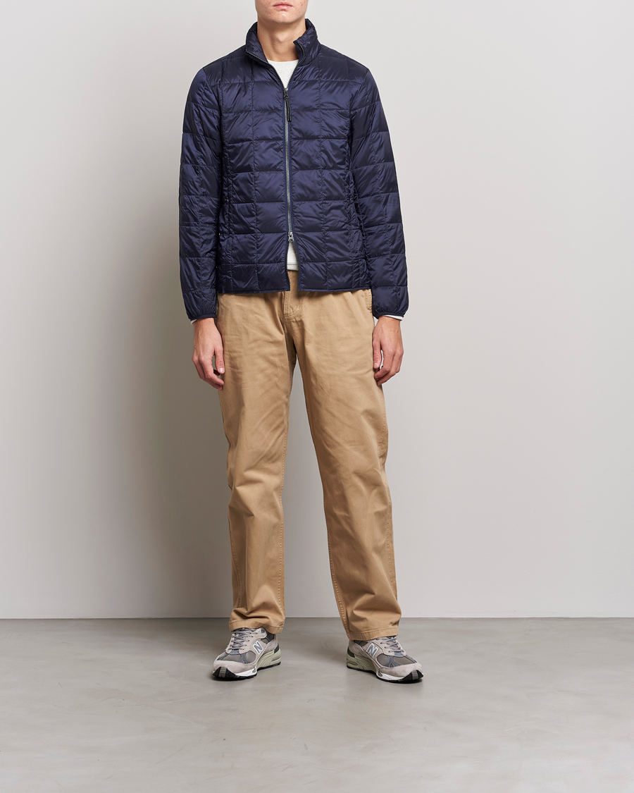 Mies |  | TAION | High Neck Full Zip Lightweight Down Jacket Navy