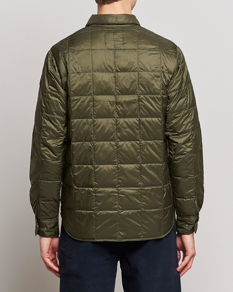 Mies | Kauluspaidat | TAION | Lightweight Down Shirt Dark Olive