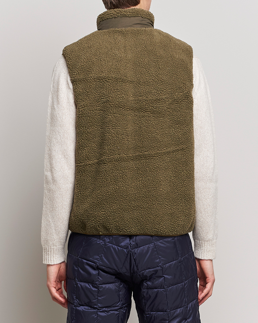 Mies | Takit | TAION | Reversible Fleece Vest Olive/Dark Olive