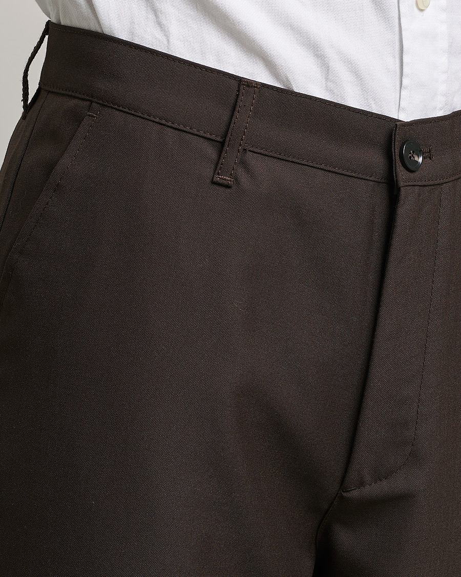 Mies | Housut | Sunflower | Soft Wool Trousers Brown