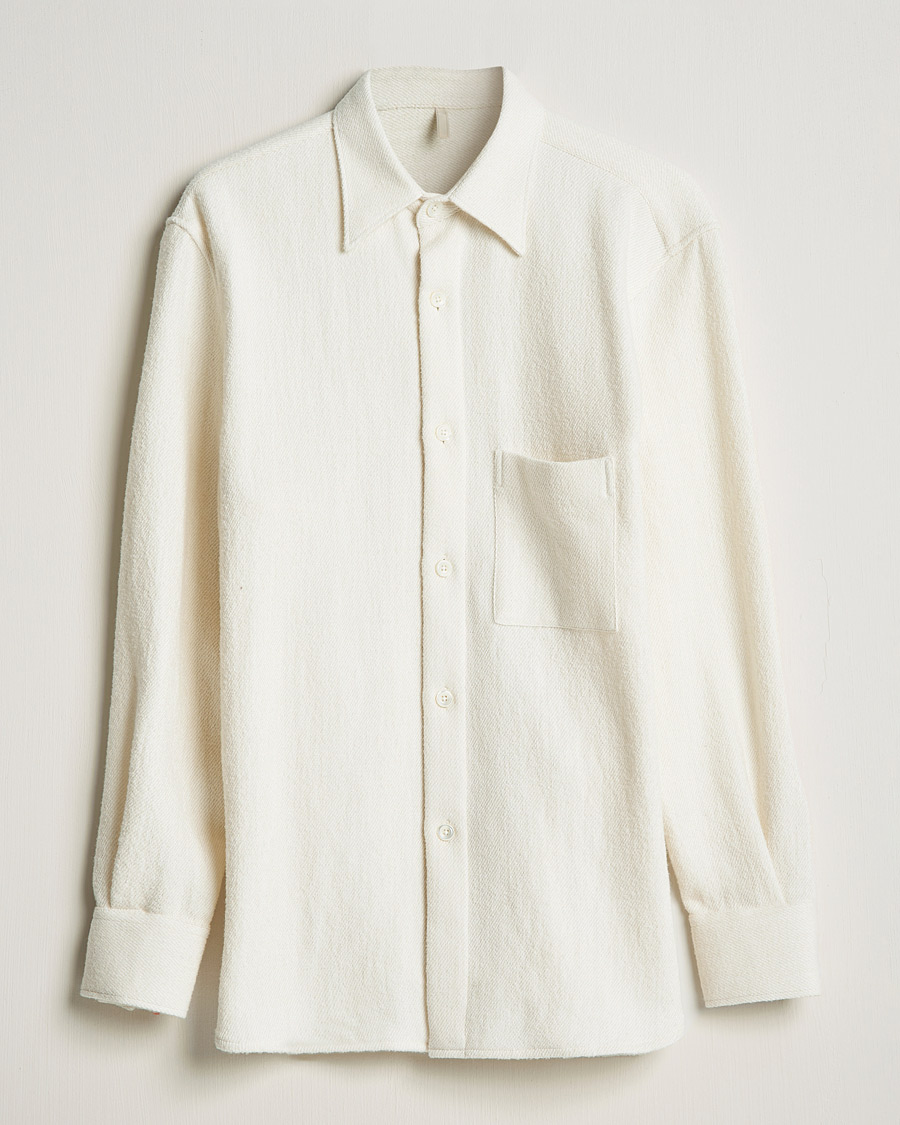 Mies | Kauluspaidat | Sunflower | Alan Boucle Overshirt Off White