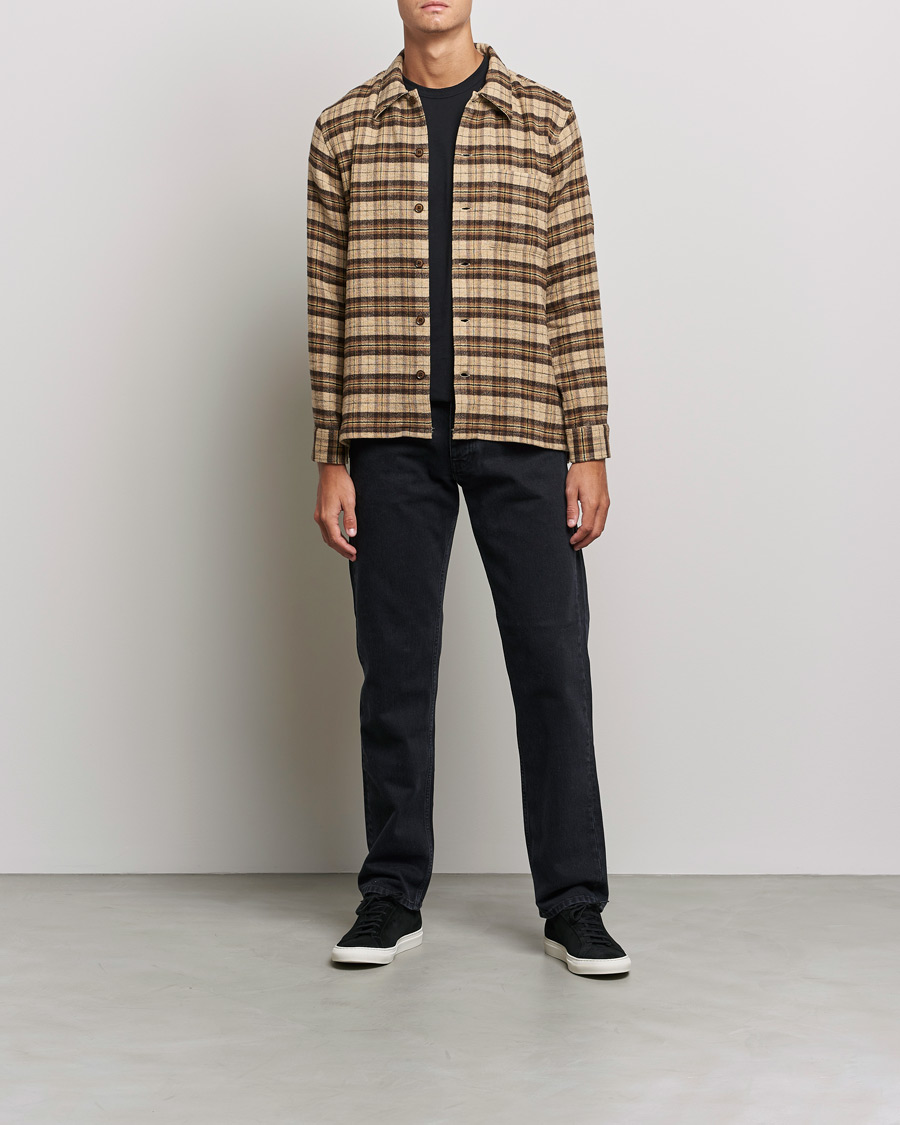 Mies |  | Sunflower | Spacey Wool Overshirt Brown Check