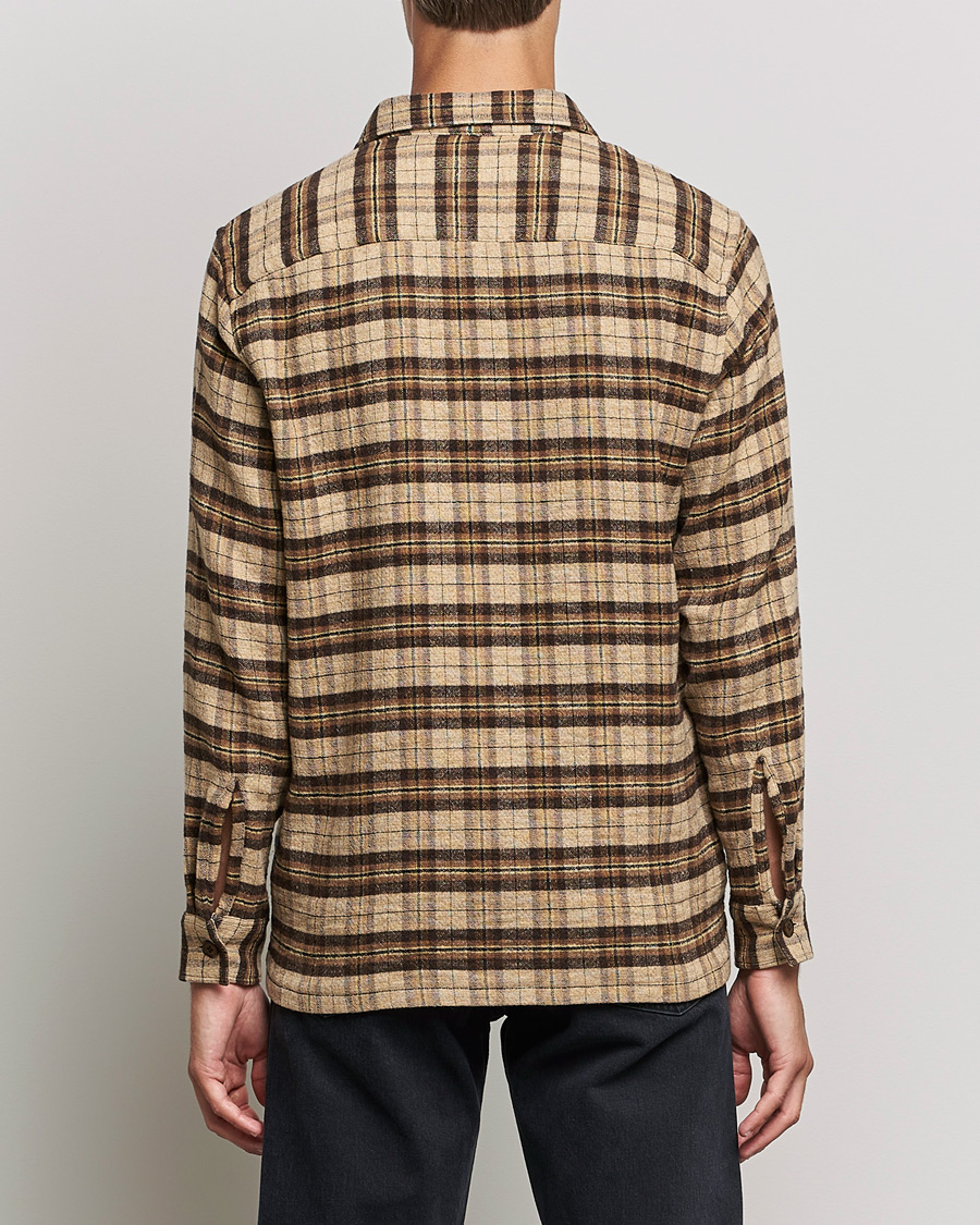 Mies | Kauluspaidat | Sunflower | Spacey Wool Overshirt Brown Check