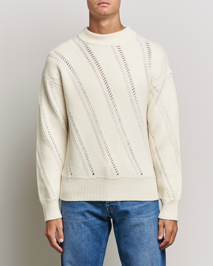 Mies | Neuleet | Sunflower | Pietro Knitted Sweater Off White