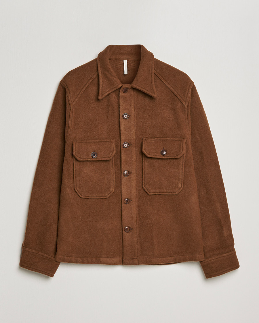 Mies | Takit | Sunflower | Wool Shirt Jacket Brown