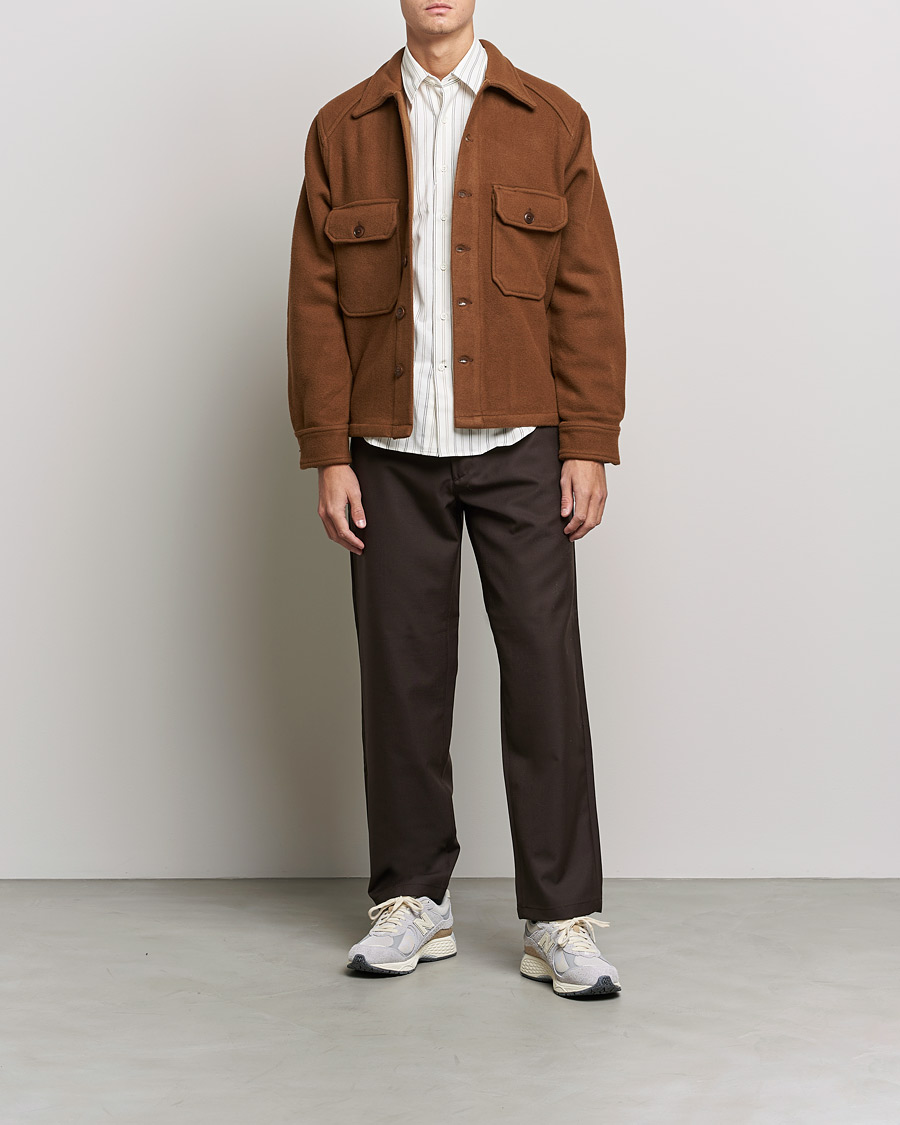 Mies | Takit | Sunflower | Wool Shirt Jacket Brown