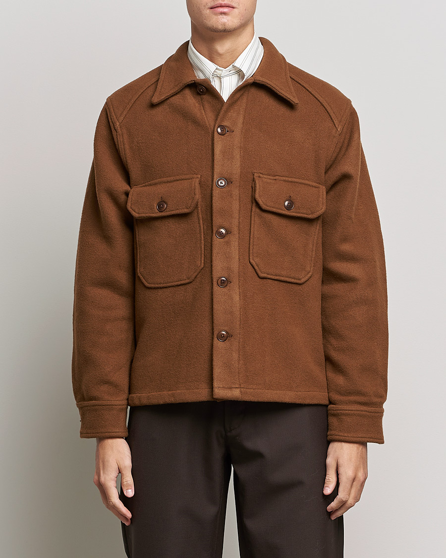 Mies | Takit | Sunflower | Wool Shirt Jacket Brown