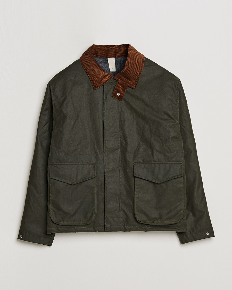 Mies | Takit | Sunflower | Waxed Short Jacket Dark Olive