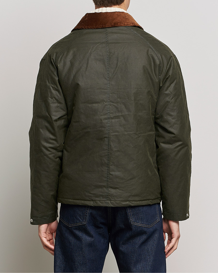 Mies | Takit | Sunflower | Waxed Short Jacket Dark Olive
