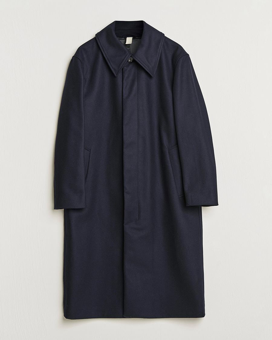Mies | Takit | Sunflower | Heavy Wool Winter Coat Dark Navy